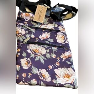 Gold Coast Purple Floral Fabric Handbag – NWT